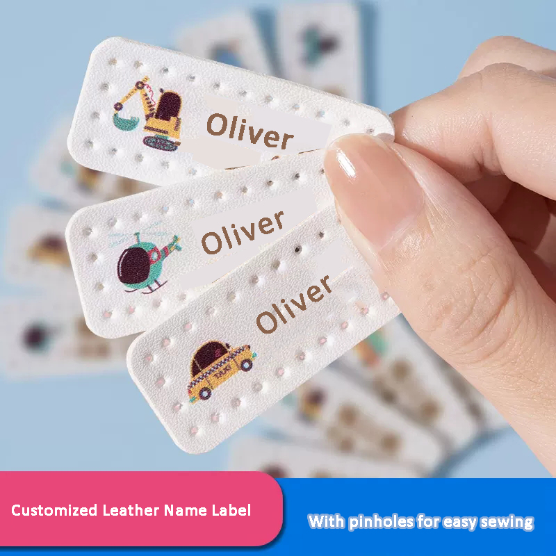 Baby Clothing Names - Customized Name Leather Laser Sticker Sewn