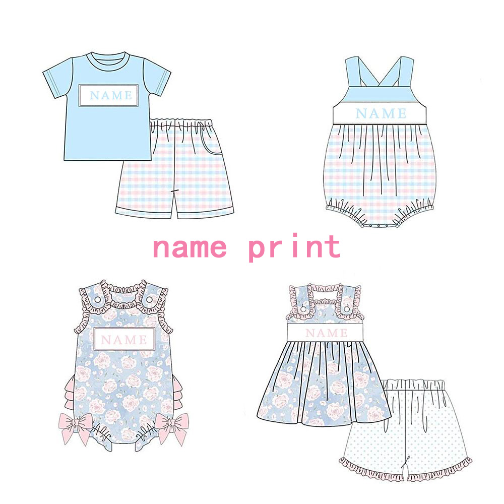 Baby Clothing Names - Custom Design Children Matching Boutique Outfit
