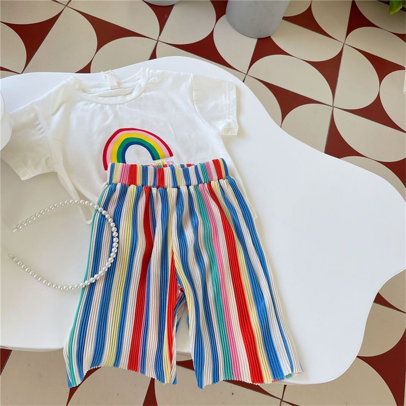 Baby Clothing Drawing - 2024 Children's Summer Set Baby Tops