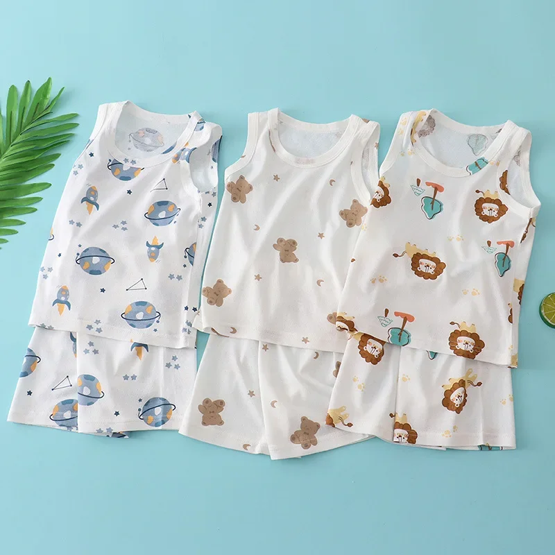 Kids Bamboo Cotton Vest Suit S - Baby Sleep Suit 评论和价格