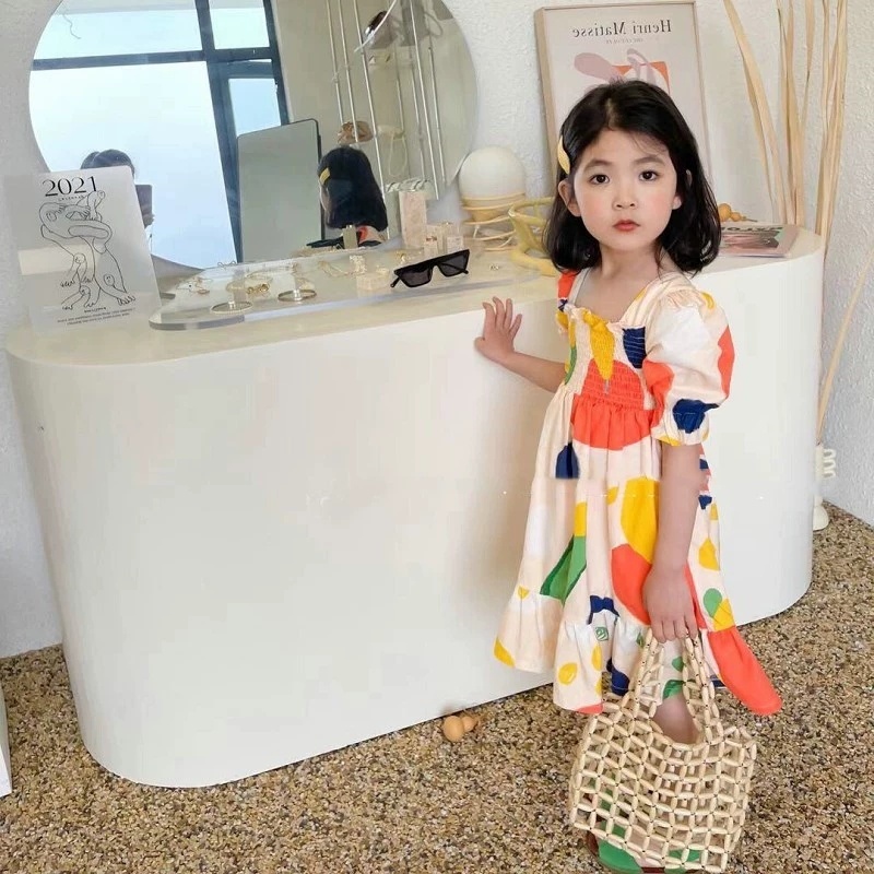 Girl's Dress Crinkle Color Blo - Baby Clothing Drawing 评论和价格