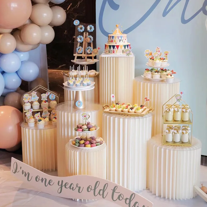 Folding Paper Cake Stand Weddi - Baby Clothing Rack For Baby Shower 评论和价格