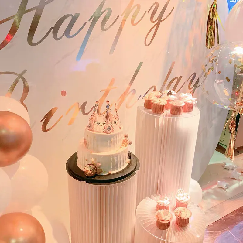 Folding Paper Cake Stand Weddi - Baby Clothing Rack For Baby Shower 评论和价格
