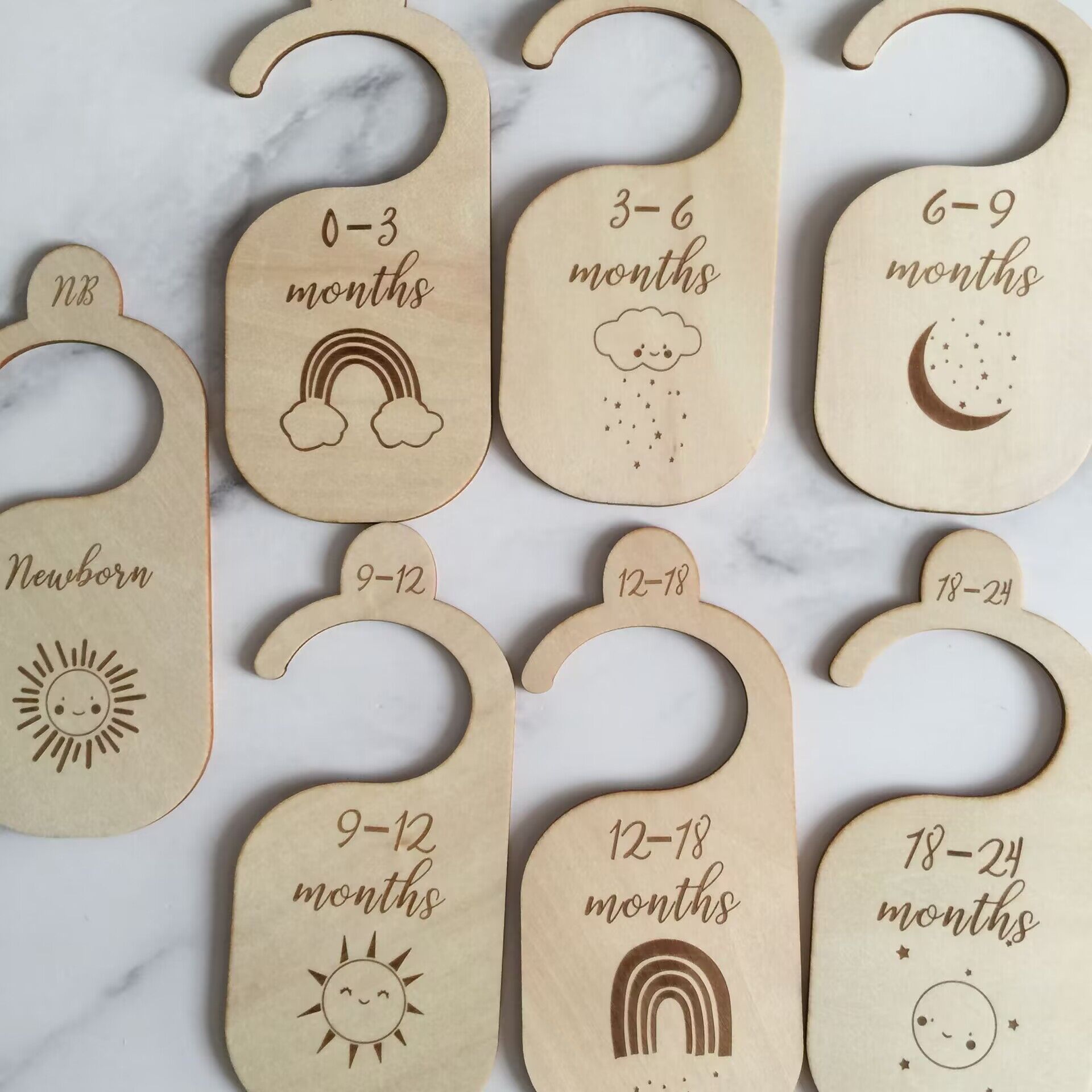 Wooden Baby Closet Size Divide - Baby Clothing Hanger Dividers 评论和价格