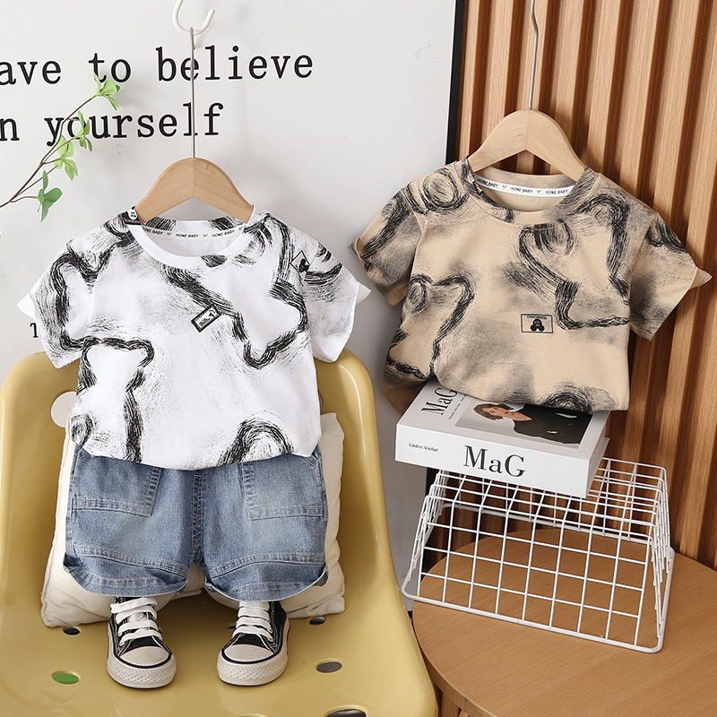 Toddler Boys Outfit Kids Summe - Baby Clothing Drawing 评论和价格