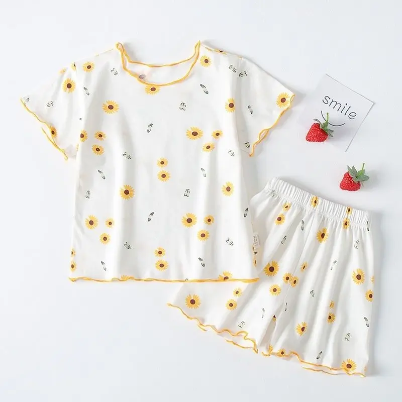 Girls Summer Pajama Set Strawb - Baby Sleep Suit 评论和价格