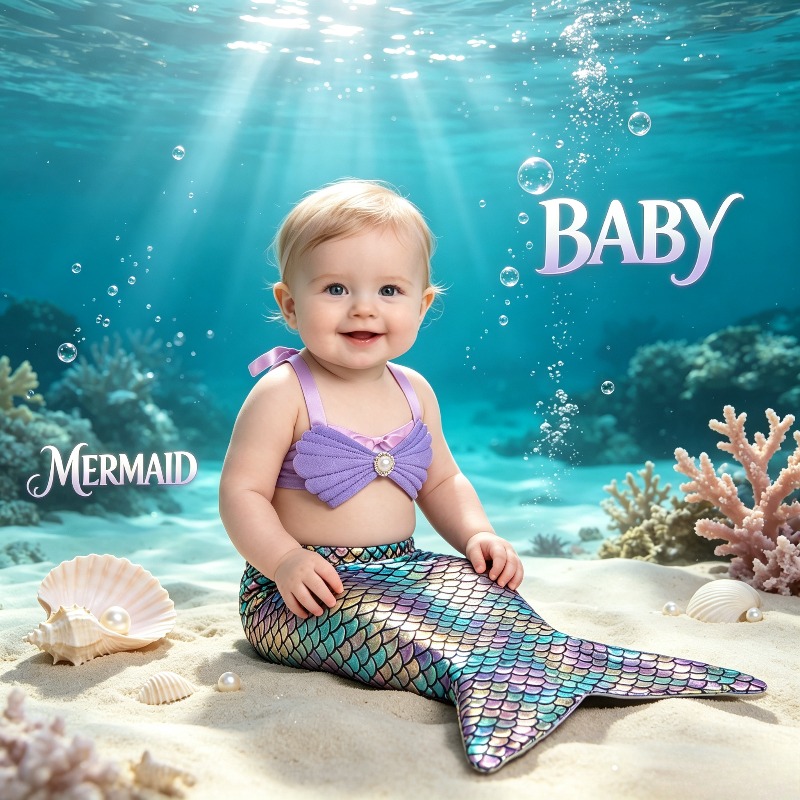 Newborn Mermaid Cosplay Costum - Baby Clothing Newborn 评论和价格