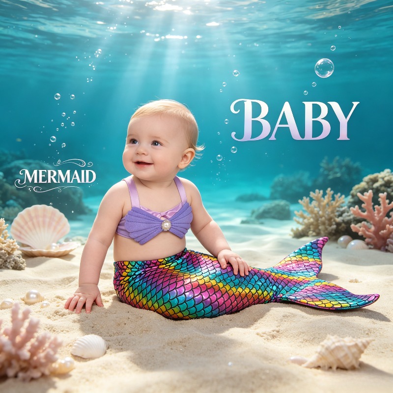 Newborn Mermaid Cosplay Costum - Baby Clothing Newborn 评论和价格